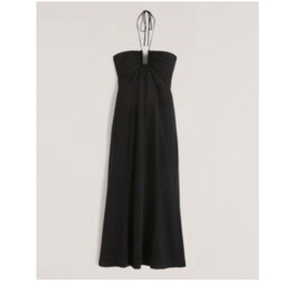 BNWT Abercrombie Black Halter Dress - Size Small - Picture 2 of 4